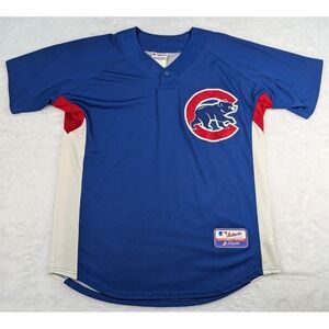 Majestic Chicago Cubs Jersey Size M‎ Authentic Cool Base Blue MLB Baseball *Read